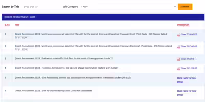 dda provisional merit list