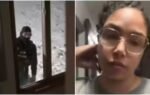 ice agent outside house left and georgia fort right