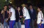 new delhi feb 08 ani members of the indian t20 cricket team arrive at the re