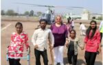 specially abled children enjoyed a helicopter ride