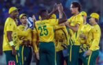 ahmedabad feb 22 ani south africa39s marco jansen and teammates celebrate the