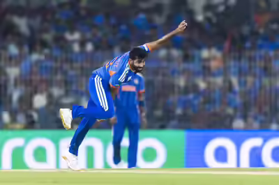 chennai feb 26 ani india39s jasprit bumrah bowls during the icc men39s t20 wor