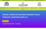 iisc cce ml for 6g wireless course