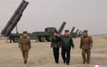 north korean leader kim observes test of rocket launch systems with his daughter