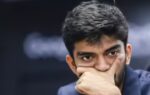 singapore india39s d gukesh reacts during his match against ding liren of china