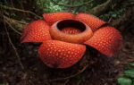 the worlds largest flower hides in rainforest vines and smells like rotting flesh