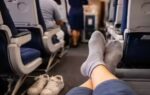 why you should never go barefoot on a plane and always wear socks