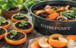 compost pit made of orange peels