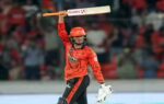 hyderabad apr 21 ani sunrisers hyderabad39s abhishek sharma celebrates his ce