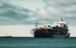 massive cargo ship in the sea