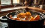 simmering orange peel pot