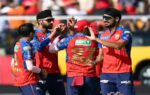 dharamsala may 17 ani punjab kings harpreet brar with his teammates celebra