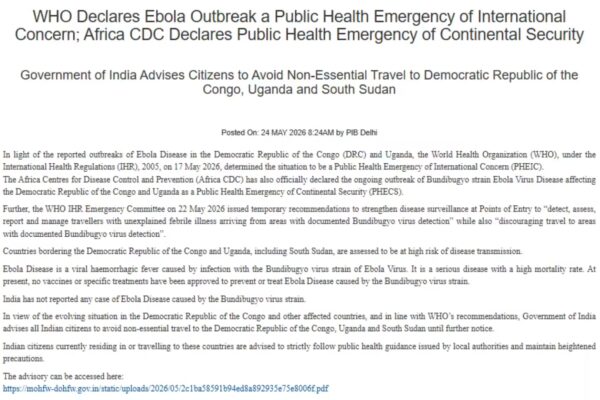 india issues advisory