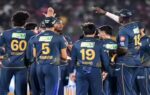 jaipur may 09 ani gujarat titans39 kagiso rabada and teammates celebrate the