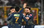 jaipur may 09 ani gujarat titans39 rashid khan and teammates celebrate the wi