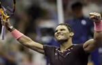 rafael nadal of spain celebrates after winning his match against richard gasqu