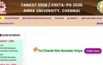 tancet ceeta pg answer key 2026