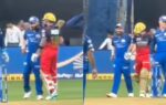 virat kohli cracks rohit sharma up during rcb vs mi clash screengrabs