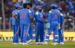 ahmedabad indias arshdeep singh celebrates with teammates after taking the wic