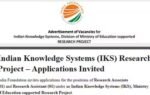applications invited for research associate and research assistant posts in iks project