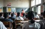 indian classroom learning scene