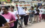 patna jun 21 ani aspirants wait in a queue outside the examination centre to