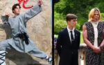 prince simeon of bulgaria at his kung fu training in china left and with his mother right