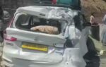 ramban jammu and kashmir jun 09 ani a view of the damaged car after it was