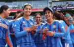 shreyanka patil in the middle after india39s win over pakistan photo by bcciwomen on x