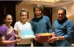 bandla ganesh invites mahesh babu to daughters wedding meets varanasi star with family fb