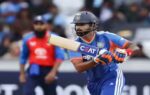 chester le street england jul 01 ani indian skipper shreyas iyer plays a s