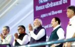 congress mp manish tewari sharing stage with prime minister narendra modi in chandigarh