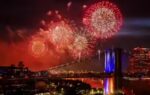 delta plane struck by fireworks