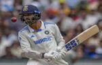 india39s washington sundar watches the ball as he bats during play on the third d