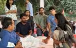 mahua moitra at cjp protest