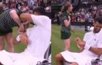 novak djokovic pranks ball girl screengrabs