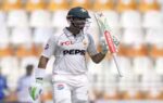 pakistan39s shan masood celebrates after scoring fifty during the first day of th