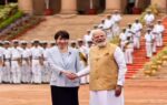 prime minister narendra modi right japan39s prime minister sanae takaichi left