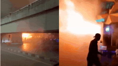 visuals of the deadly fire in bangkok pub