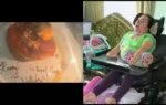 a 29 year old disabled woman in new jersey gets a hurtful message on her birthday cake