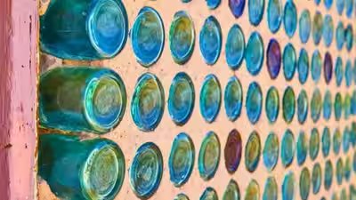 diy how to turn old glass bottles into beautiful pavers on a budget
