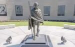 eds with story houston mahatma gandhi statue at gandhi museum in houston