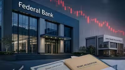 federal bank falls 4 on report of jana small finance bank stake acquisition