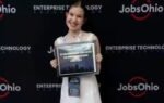 hannah joseph with her award