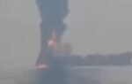 indian vessel on fire