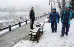 kashmir jammu amp kashmir jan 28 ani a couple makes way through a snow slick