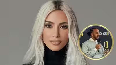 kim kardashian shares playful lake vacation moment with lewis hamilton