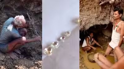 miners at work in panna