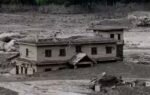 mud covers a property following a flash flood at trishuli nepal