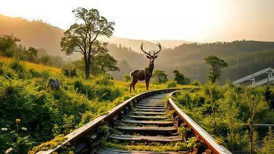 nature reclaims abandoned rails